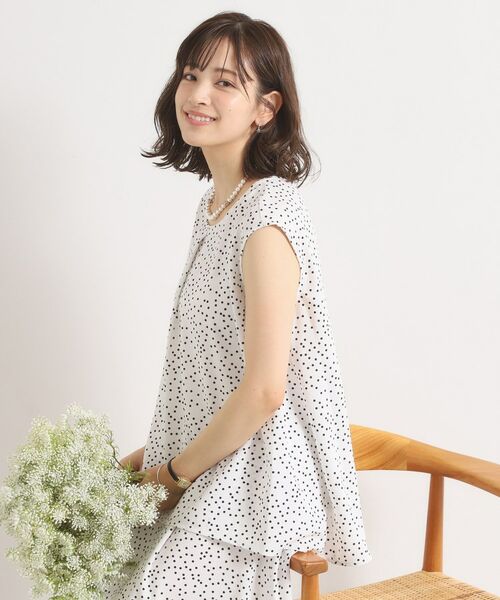 ITS'DEMO / イッツデモ シャツ・ブラウス | 【UVカット／速乾／冷感／洗濯機OK／洗濯後しわになりにくい】麻調ストレッチタックブラウス＜ラク服シリーズ＞ | 詳細6