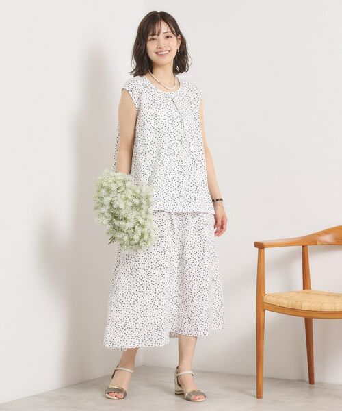 ITS'DEMO / イッツデモ シャツ・ブラウス | 【UVカット／速乾／冷感／洗濯機OK／洗濯後しわになりにくい】麻調ストレッチタックブラウス＜ラク服シリーズ＞ | 詳細7