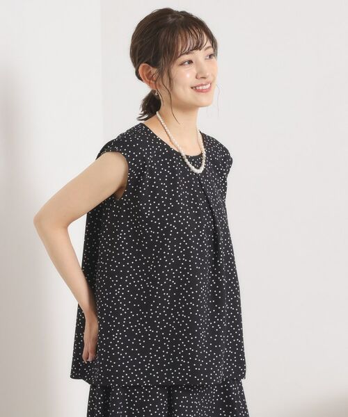 ITS'DEMO / イッツデモ シャツ・ブラウス | 【UVカット／速乾／冷感／洗濯機OK／洗濯後しわになりにくい】麻調ストレッチタックブラウス＜ラク服シリーズ＞ | 詳細9