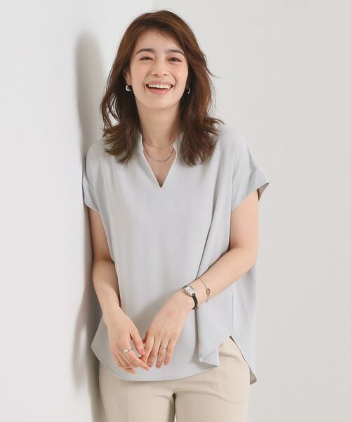 ITS'DEMO / イッツデモ シャツ・ブラウス | 【接触冷感／手洗い可】バックギャザーブラウス | 詳細6