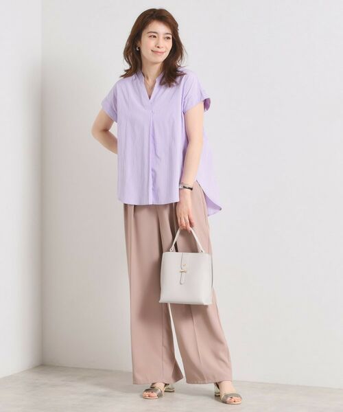 ITS'DEMO / イッツデモ シャツ・ブラウス | 【接触冷感／手洗い可】ストライプバックギャザーブラウス | 詳細11