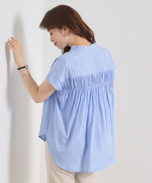 ITS'DEMO / イッツデモ シャツ・ブラウス | 【接触冷感／手洗い可】ストライプバックギャザーブラウス | 詳細14