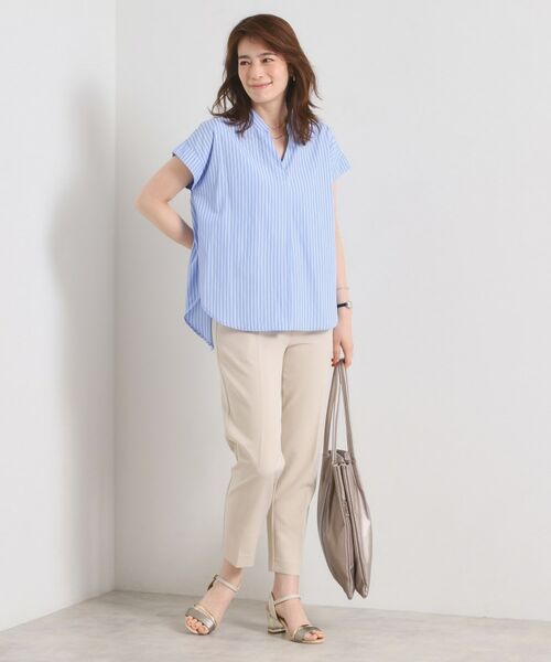 ITS'DEMO / イッツデモ シャツ・ブラウス | 【接触冷感／手洗い可】ストライプバックギャザーブラウス | 詳細15