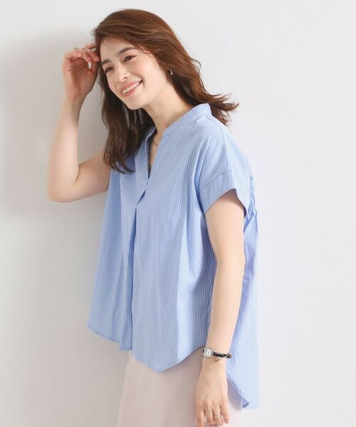 ITS'DEMO / イッツデモ シャツ・ブラウス | 【接触冷感／手洗い可】ストライプバックギャザーブラウス | 詳細18