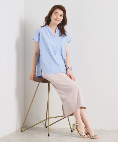 ITS'DEMO / イッツデモ シャツ・ブラウス | 【接触冷感／手洗い可】ストライプバックギャザーブラウス | 詳細19