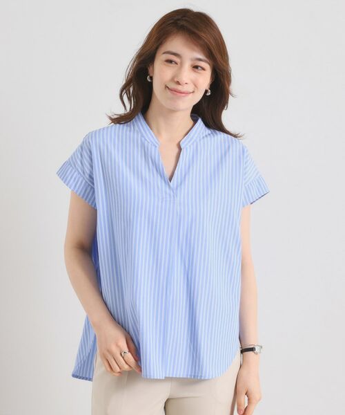 ITS'DEMO / イッツデモ シャツ・ブラウス | 【接触冷感／手洗い可】ストライプバックギャザーブラウス | 詳細21