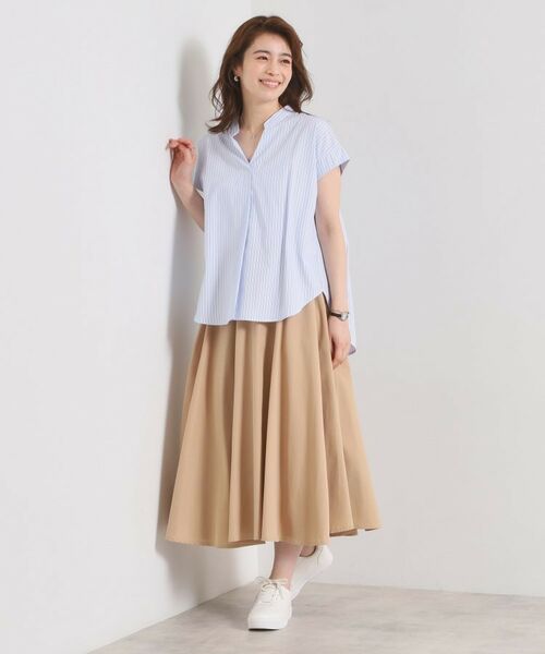 ITS'DEMO / イッツデモ シャツ・ブラウス | 【接触冷感／手洗い可】ストライプバックギャザーブラウス | 詳細3