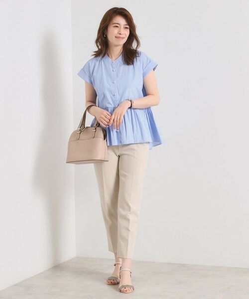 ITS'DEMO / イッツデモ シャツ・ブラウス | 【接触冷感／手洗い可】ストライプペプラムブラウス | 詳細15