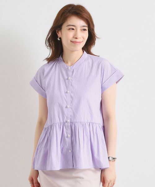 ITS'DEMO / イッツデモ シャツ・ブラウス | 【接触冷感／手洗い可】ストライプペプラムブラウス | 詳細17
