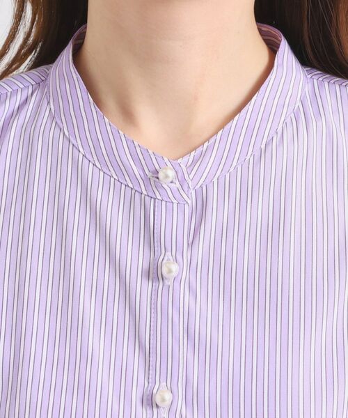 ITS'DEMO / イッツデモ シャツ・ブラウス | 【接触冷感／手洗い可】ストライプペプラムブラウス | 詳細20