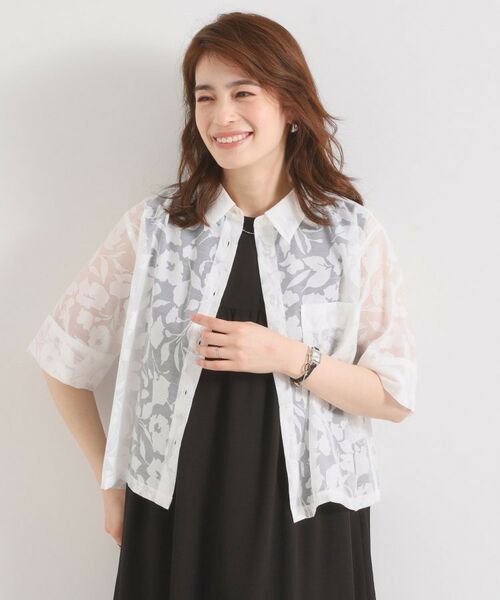 ITS'DEMO / イッツデモ シャツ・ブラウス | 【手洗い可】花柄シアーシャツ | 詳細1