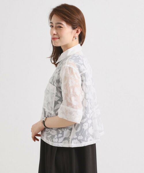 ITS'DEMO / イッツデモ シャツ・ブラウス | 【手洗い可】花柄シアーシャツ | 詳細10