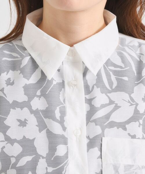 ITS'DEMO / イッツデモ シャツ・ブラウス | 【手洗い可】花柄シアーシャツ | 詳細12