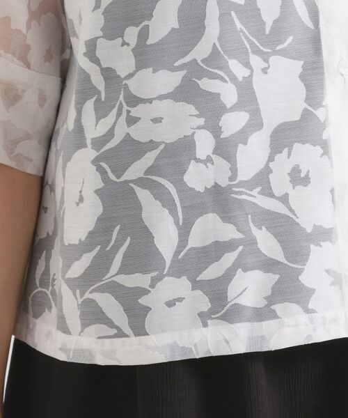 ITS'DEMO / イッツデモ シャツ・ブラウス | 【手洗い可】花柄シアーシャツ | 詳細14