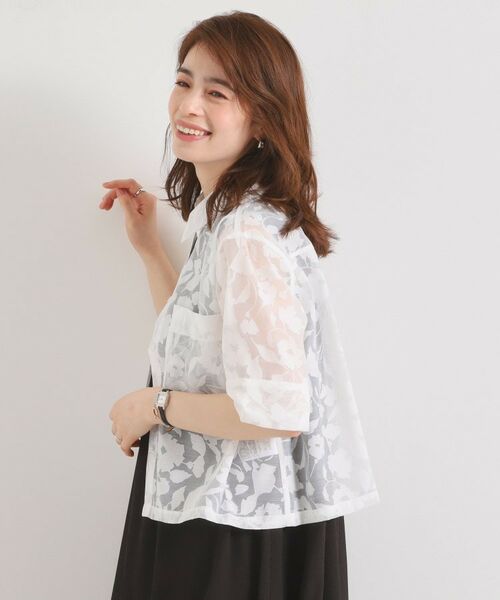 ITS'DEMO / イッツデモ シャツ・ブラウス | 【手洗い可】花柄シアーシャツ | 詳細2