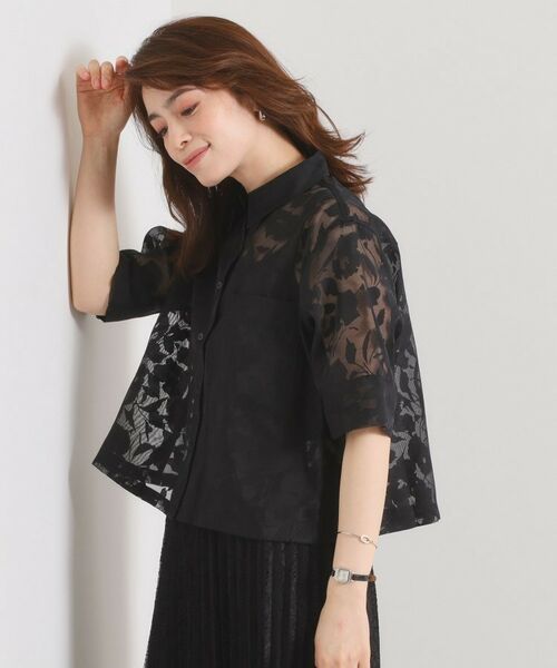 ITS'DEMO / イッツデモ シャツ・ブラウス | 【手洗い可】花柄シアーシャツ | 詳細6