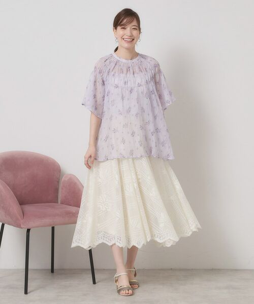 ITS'DEMO / イッツデモ シャツ・ブラウス | 【手洗い可】花柄楊柳ブラウス | 詳細11