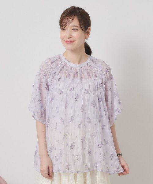 ITS'DEMO / イッツデモ シャツ・ブラウス | 【手洗い可】花柄楊柳ブラウス | 詳細13