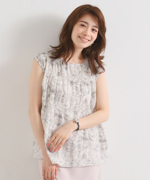 ITS'DEMO / イッツデモ シャツ・ブラウス | 【手洗い可】花柄プリーツブラウス | 詳細1