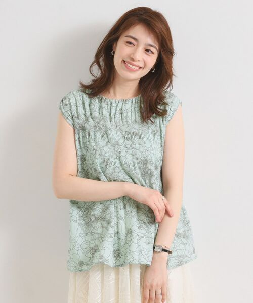 ITS'DEMO / イッツデモ シャツ・ブラウス | 【手洗い可】花柄プリーツブラウス | 詳細13