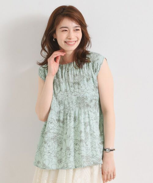 ITS'DEMO / イッツデモ シャツ・ブラウス | 【手洗い可】花柄プリーツブラウス | 詳細14