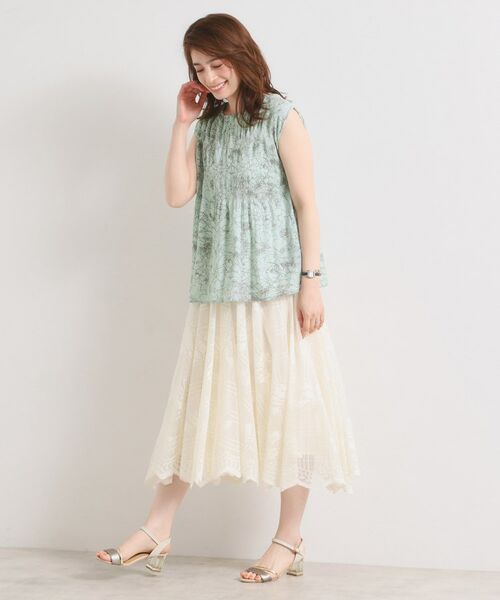 ITS'DEMO / イッツデモ シャツ・ブラウス | 【手洗い可】花柄プリーツブラウス | 詳細15