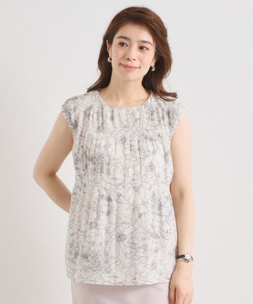 ITS'DEMO / イッツデモ シャツ・ブラウス | 【手洗い可】花柄プリーツブラウス | 詳細17