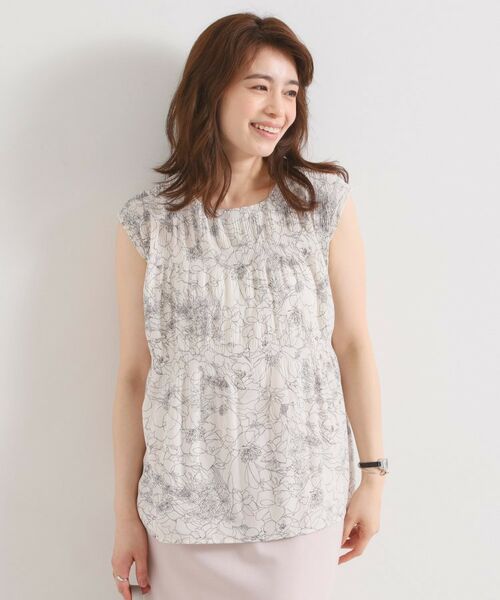 ITS'DEMO / イッツデモ シャツ・ブラウス | 【手洗い可】花柄プリーツブラウス | 詳細2