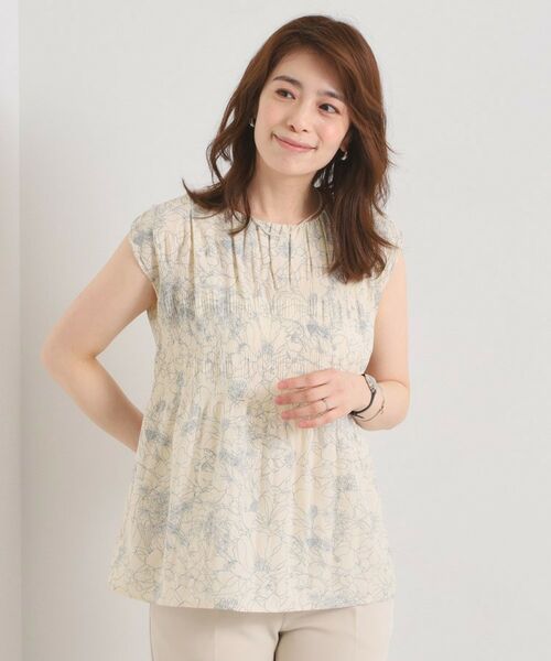 ITS'DEMO / イッツデモ シャツ・ブラウス | 【手洗い可】花柄プリーツブラウス | 詳細5