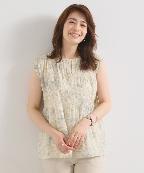 ITS'DEMO / イッツデモ シャツ・ブラウス | 【手洗い可】花柄プリーツブラウス | 詳細6