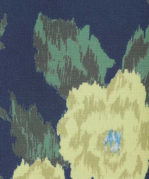 ITS'DEMO / イッツデモ スカート | 【清涼感／ウエストゴム／手洗い可】花柄麻調スカート | 詳細12