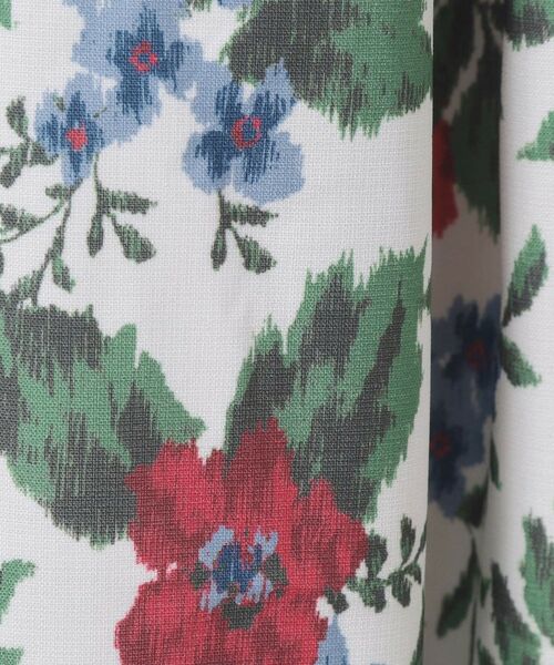 ITS'DEMO / イッツデモ スカート | 【清涼感／ウエストゴム／手洗い可】花柄麻調スカート | 詳細16