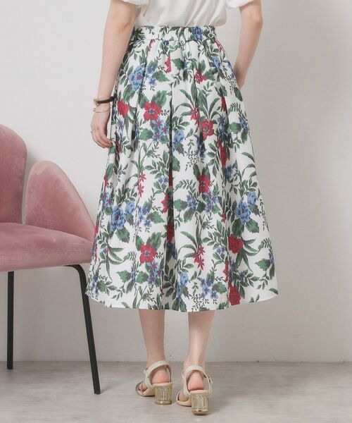 ITS'DEMO / イッツデモ スカート | 【清涼感／ウエストゴム／手洗い可】花柄麻調スカート | 詳細19