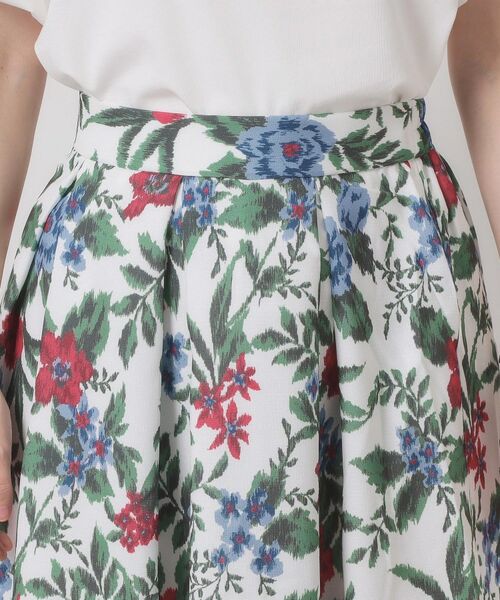 ITS'DEMO / イッツデモ スカート | 【清涼感／ウエストゴム／手洗い可】花柄麻調スカート | 詳細20