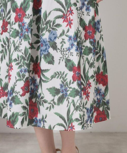 ITS'DEMO / イッツデモ スカート | 【清涼感／ウエストゴム／手洗い可】花柄麻調スカート | 詳細22