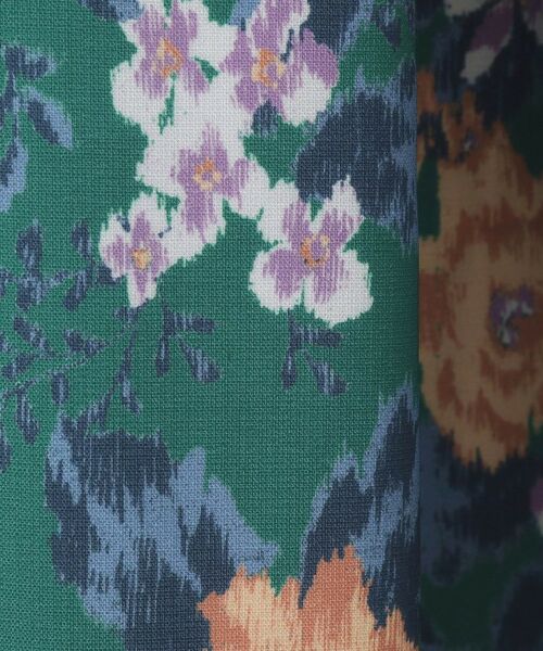 ITS'DEMO / イッツデモ スカート | 【清涼感／ウエストゴム／手洗い可】花柄麻調スカート | 詳細4