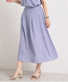 ITS'DEMO / イッツデモ ロング・マキシ丈スカート | 【UVカット／速乾／冷感／洗濯機OK／洗濯後しわになりにくい】麻調ストレッチタックスカート＜ラク服シリーズ＞