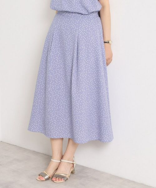 ITS'DEMO / イッツデモ ロング・マキシ丈スカート | 【UVカット／速乾／冷感／洗濯機OK／洗濯後しわになりにくい】麻調ストレッチタックスカート＜ラク服シリーズ＞ | 詳細13