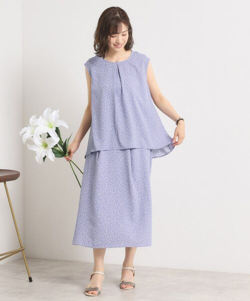 ITS'DEMO / イッツデモ ロング・マキシ丈スカート | 【UVカット／速乾／冷感／洗濯機OK／洗濯後しわになりにくい】麻調ストレッチタックスカート＜ラク服シリーズ＞ | 詳細14