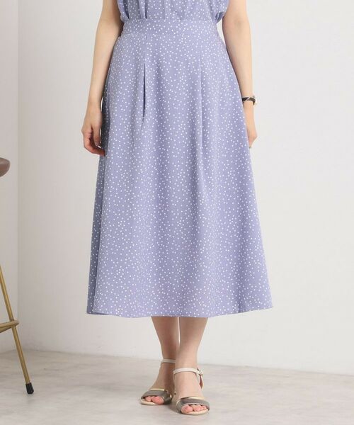 ITS'DEMO / イッツデモ ロング・マキシ丈スカート | 【UVカット／速乾／冷感／洗濯機OK／洗濯後しわになりにくい】麻調ストレッチタックスカート＜ラク服シリーズ＞ | 詳細17