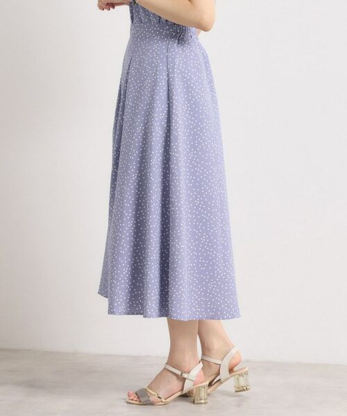 ITS'DEMO / イッツデモ ロング・マキシ丈スカート | 【UVカット／速乾／冷感／洗濯機OK／洗濯後しわになりにくい】麻調ストレッチタックスカート＜ラク服シリーズ＞ | 詳細18