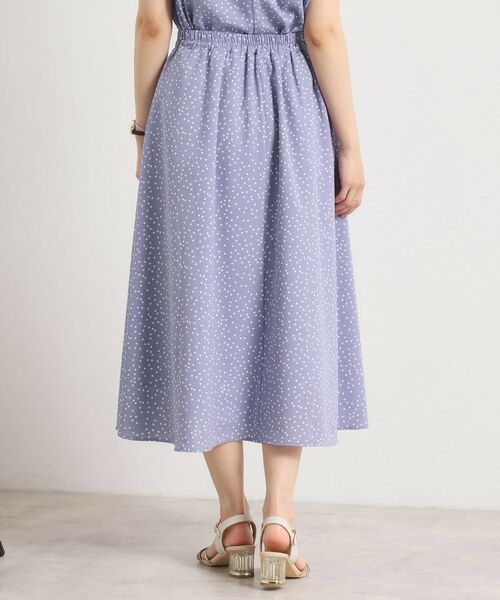 ITS'DEMO / イッツデモ ロング・マキシ丈スカート | 【UVカット／速乾／冷感／洗濯機OK／洗濯後しわになりにくい】麻調ストレッチタックスカート＜ラク服シリーズ＞ | 詳細19