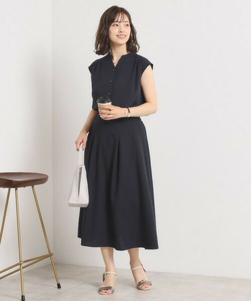 ITS'DEMO / イッツデモ ロング・マキシ丈スカート | 【UVカット／速乾／冷感／洗濯機OK／洗濯後しわになりにくい】麻調ストレッチタックスカート＜ラク服シリーズ＞ | 詳細2