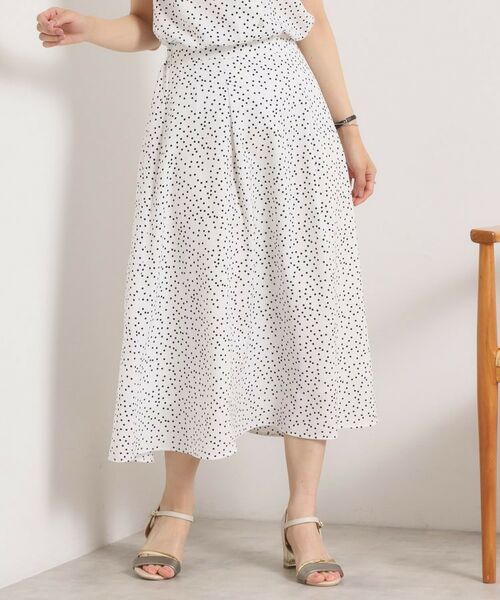 ITS'DEMO / イッツデモ ロング・マキシ丈スカート | 【UVカット／速乾／冷感／洗濯機OK／洗濯後しわになりにくい】麻調ストレッチタックスカート＜ラク服シリーズ＞ | 詳細5
