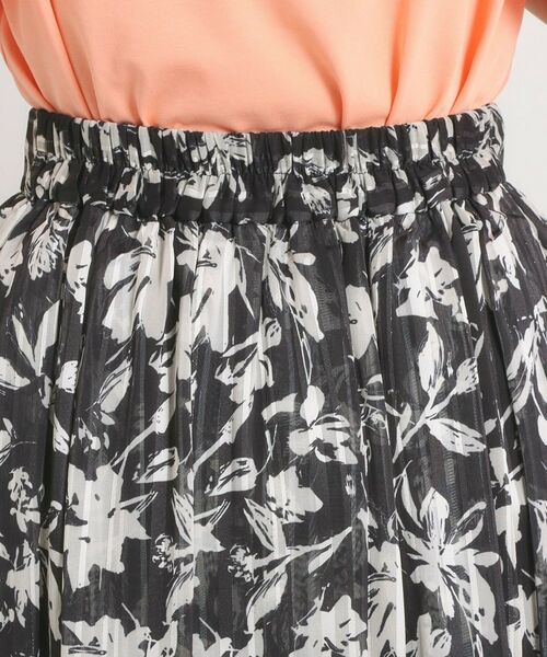 ITS'DEMO / イッツデモ スカート | 【手洗い可／後ろウエストゴム】ラメスト単色花柄スカート | 詳細17