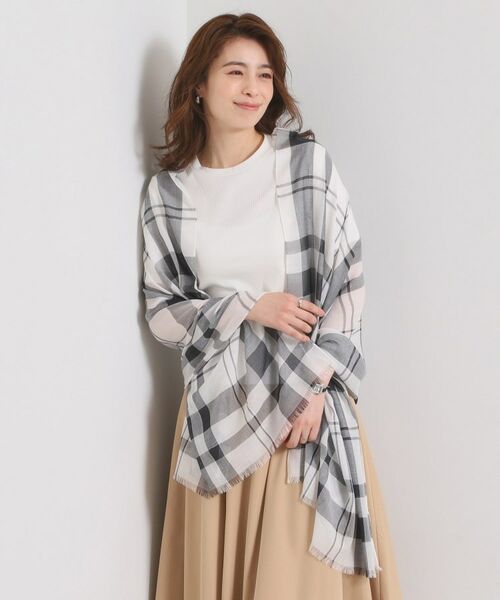 ITS'DEMO / イッツデモ マフラー・ショール・スヌード・ストール | 【UV／手洗い可】ラメ入りチェックストール | 詳細6