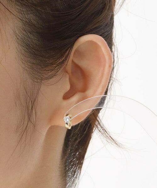 ITS'DEMO / イッツデモ ピアス・イヤリング | 一粒ストーンスムースタッチピアス | 詳細3