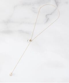 ITS'DEMO / イッツデモ ネックレス・ペンダント・チョーカー | ツブ×クリア玉Ｙ字ネックレス