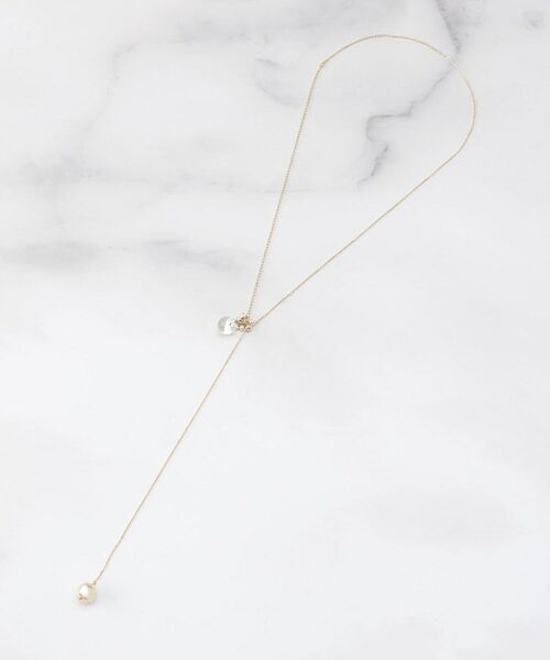 ITS'DEMO / イッツデモ ネックレス・ペンダント・チョーカー | ツブ×クリア玉Ｙ字ネックレス | 詳細1