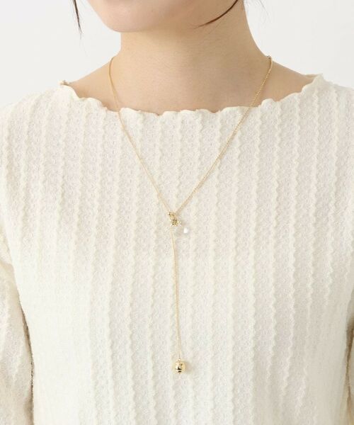 ITS'DEMO / イッツデモ ネックレス・ペンダント・チョーカー | ツブ×クリア玉Ｙ字ネックレス | 詳細4